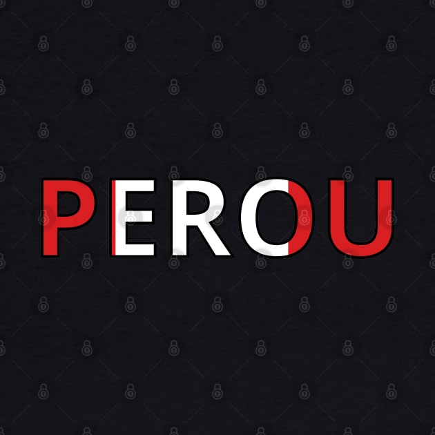 Drapeau Pérou by Pixelforma